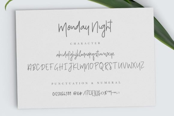 Monday Night Font PNG with transparent background - Preview 4