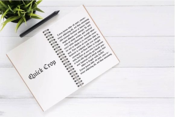 Quickcrop Font PNG with transparent background - Preview 3