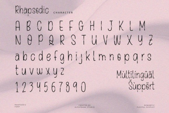 Rhapsodic Font PNG with transparent background - Preview 3