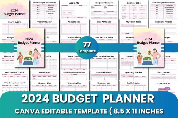 2024 Budget Planner Canva Templates