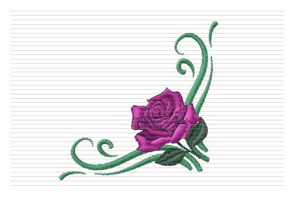 Border Embroidery Corner Flower
