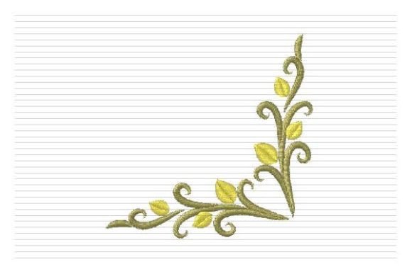 Border Embroidery Corner Flower