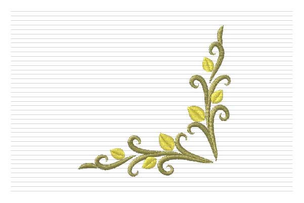 Border Embroidery Corner Flower