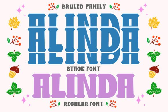 Bruled Stacked Duo Font - Preview 2