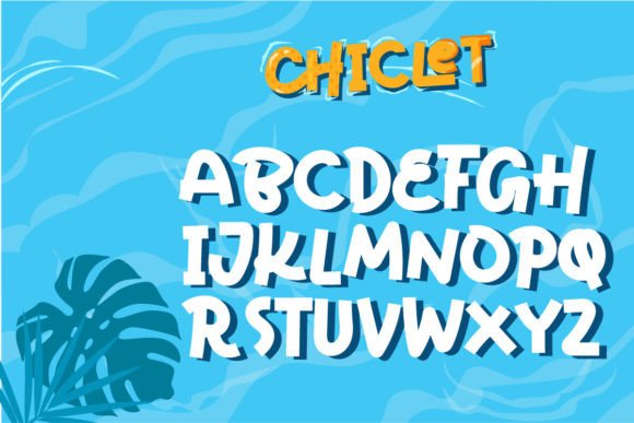 Chiclet Font PNG with transparent background - Preview 2