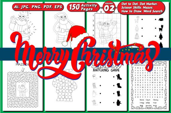 Christmas Activity Book for Kids Vol - 2