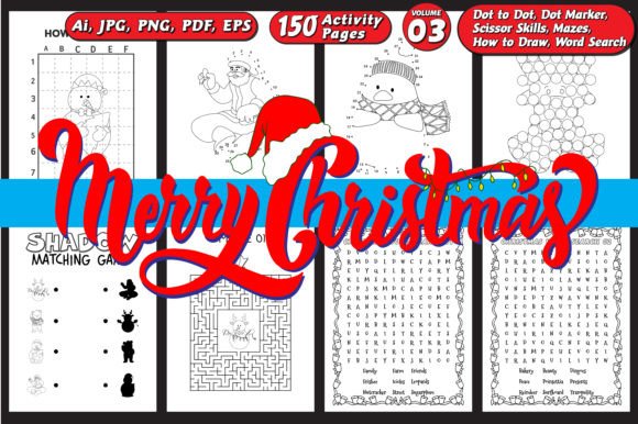 Christmas Activity Book for Kids Vol - 3