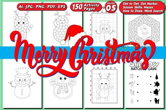 Christmas Activity Book for Kids Vol - 5