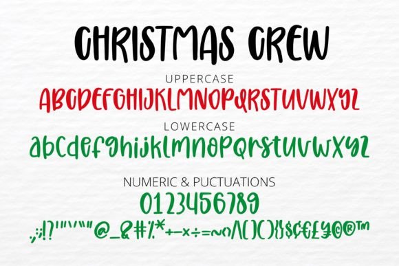 Christmas Crew Font PNG with transparent background - Preview 1