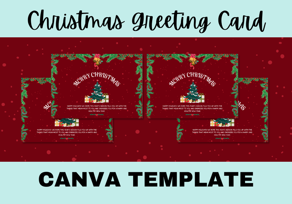 Christmas Greeting Card Canva Template