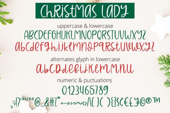Christmas Lady Font - Preview 1