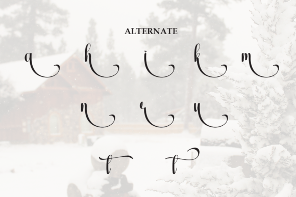 Christmas Outdoor Font PNG with transparent background - Preview 6