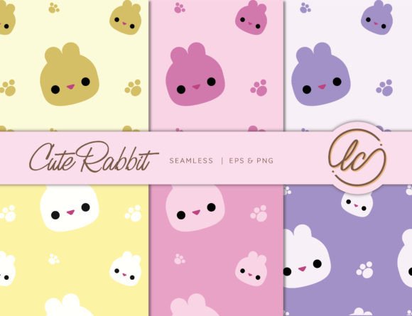 Cute Rabbit Seamless Pattern Graphic Patterns By Little Craftlab Studio