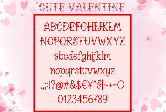 Cute Valentine Font - Preview 1