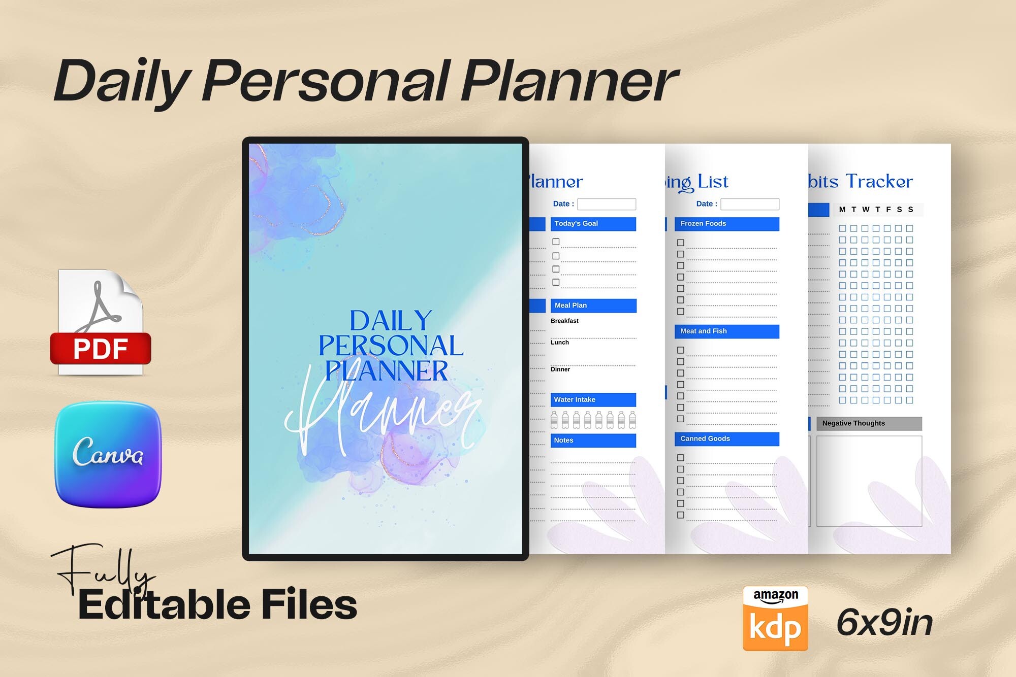 Daily Personal Planner Undated Planner