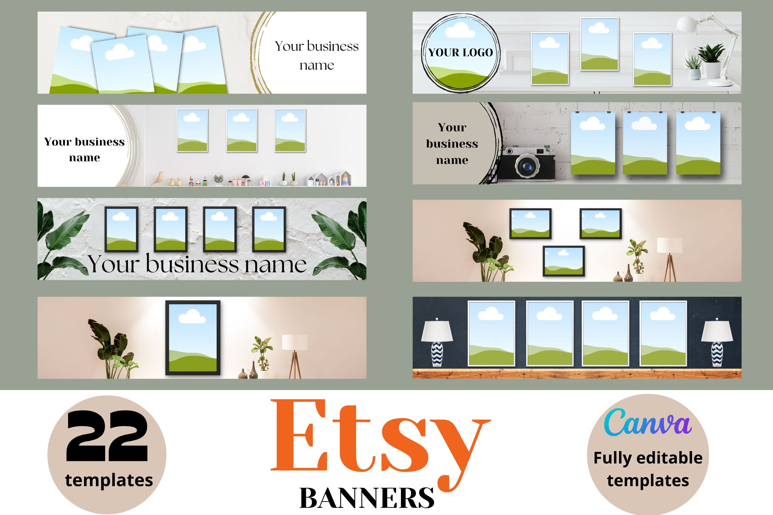 Etsy Banner Template , Printable Mockup Graphic by Digital Emporium