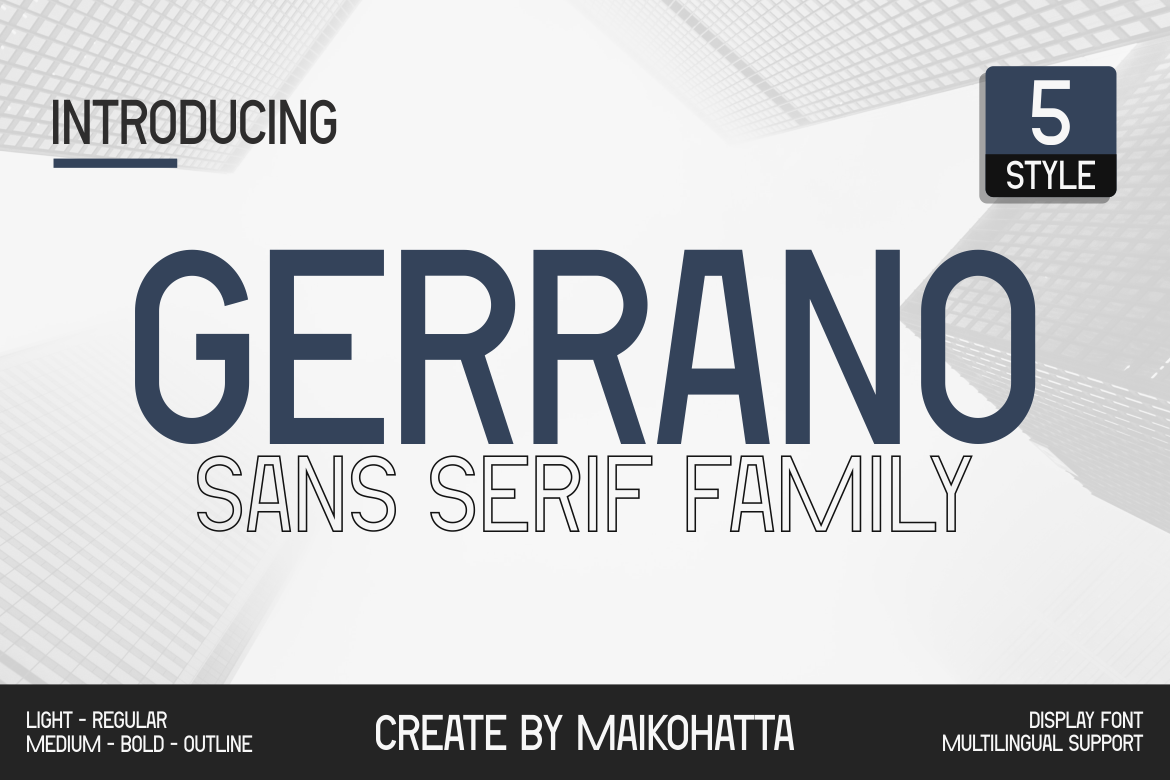 Gerrano font preview