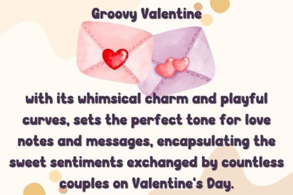 Groovy Valentine Font PNG with transparent background - Preview 1
