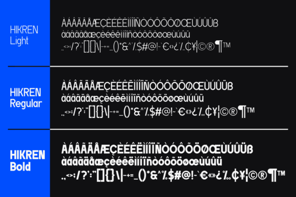 Hikren Font PNG with transparent background - Preview 3