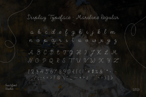 Mariline Font PNG with transparent background - Preview 1