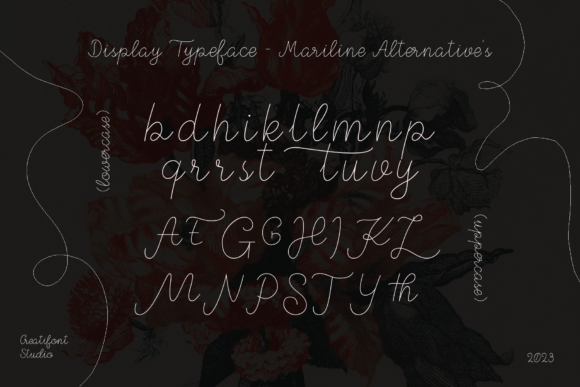 Mariline Font PNG with transparent background - Preview 2