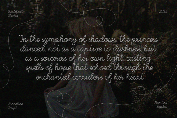 Mariline Font PNG with transparent background - Preview 3