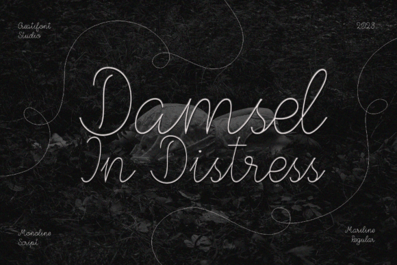 Mariline Font PNG with transparent background - Preview 4