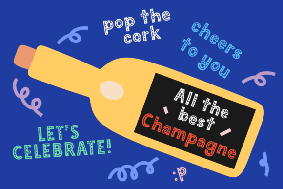 New Year Wishes Font PNG with transparent background - Preview 2