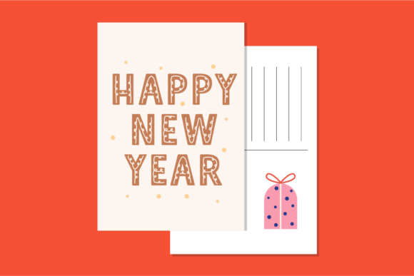 New Year Wishes Font PNG with transparent background - Preview 5