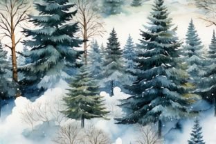 Pine Tree Forest Seamless Pattern Graphic by UniqueMe · Creative Fabrica