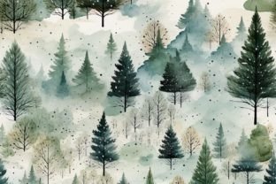 Pine Tree Forest Seamless Pattern Graphic by UniqueMe · Creative Fabrica