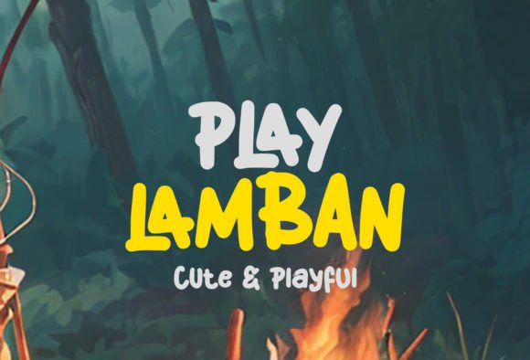 Playlamban Font PNG with transparent background - Preview 2