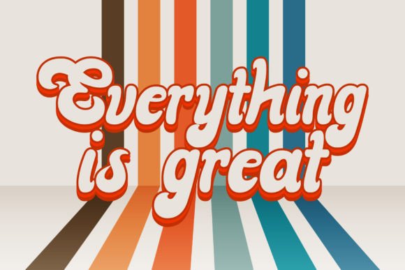 Retro Change Font PNG with transparent background - Preview 3
