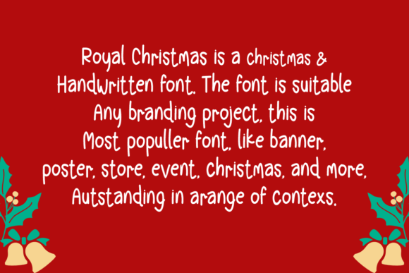 Royal Christmas Font PNG with transparent background - Preview 1