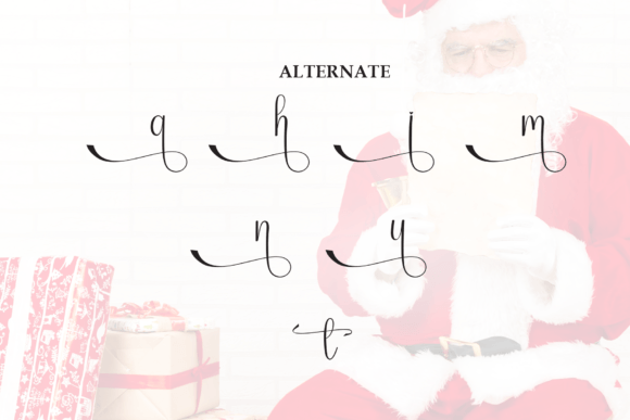 Santa Peaceful Font PNG with transparent background - Preview 6