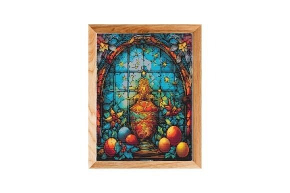 Stained Glass Christmas Cross Stitch
