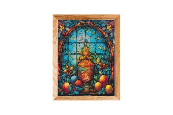 Stained Glass Christmas Cross Stitch