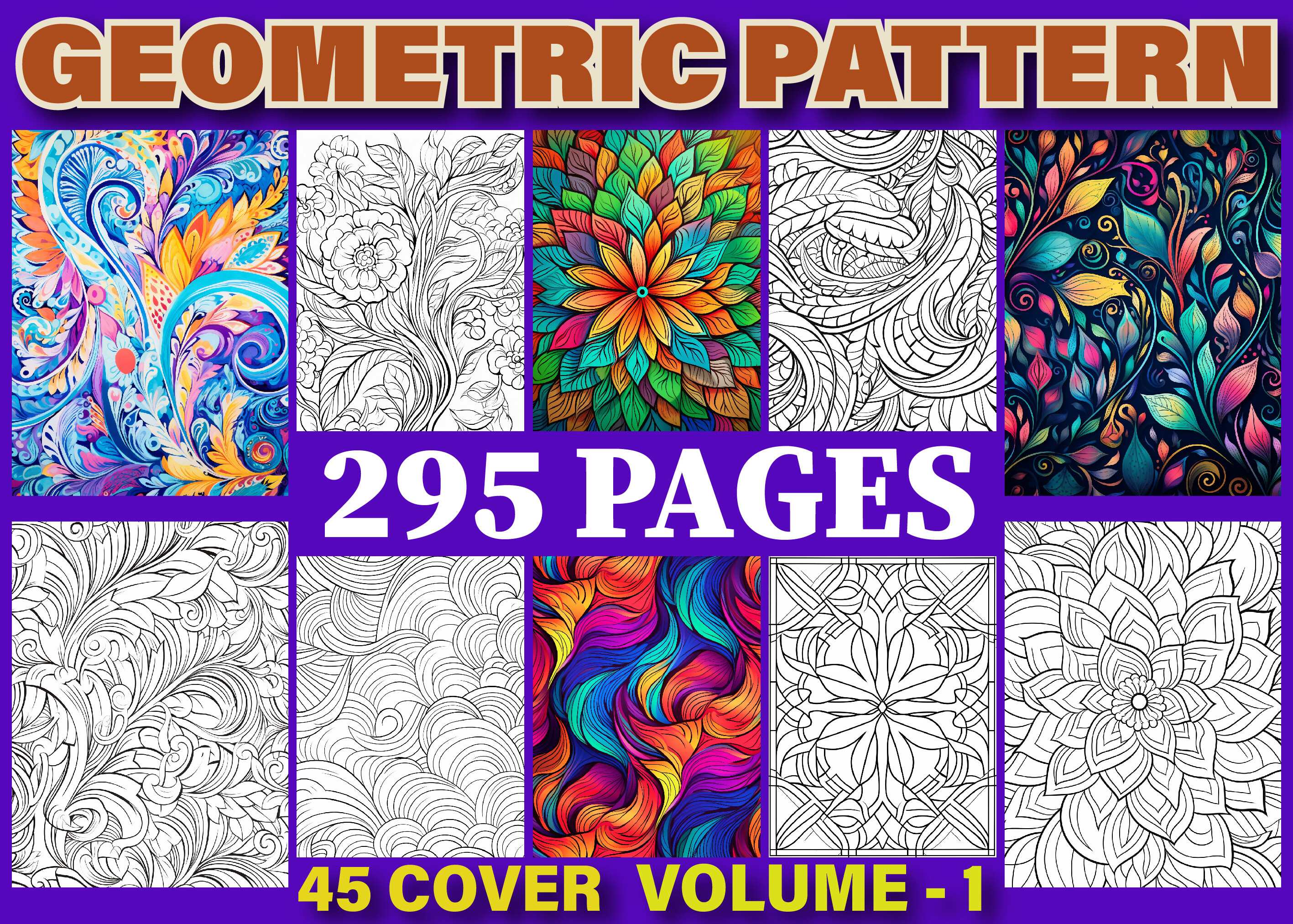295 Geometric Pattern Coloring Pages Graphic by VIRTUAL ARTIST ...