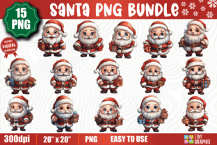 CHRISTMAS SANTA PNG BUNDLE Graphic by TINY GRAPHIX · Creative Fabrica