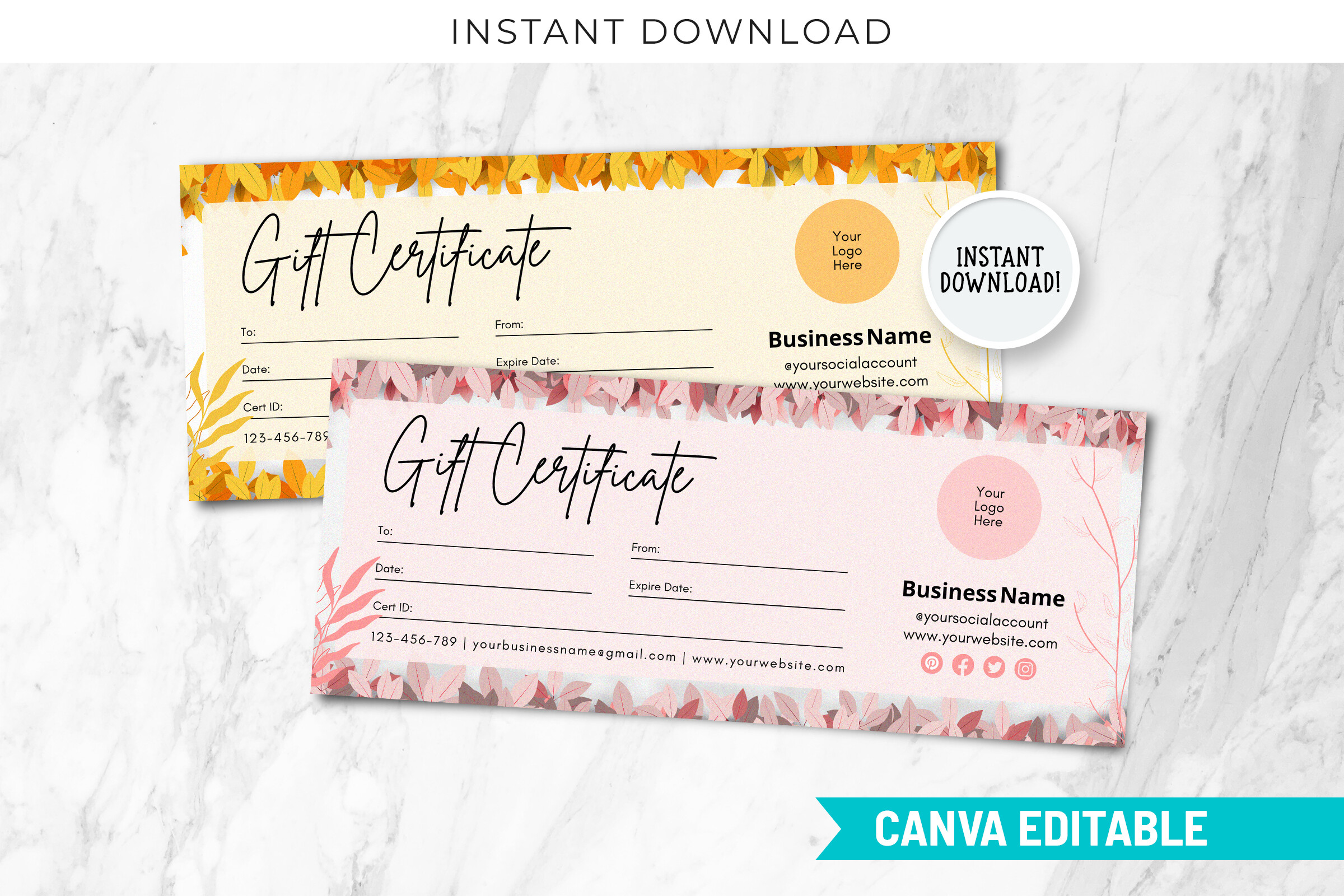 DIY Printable Gift Voucher Certificate