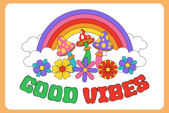 Groovy Season Font PNG with transparent background - Preview 4