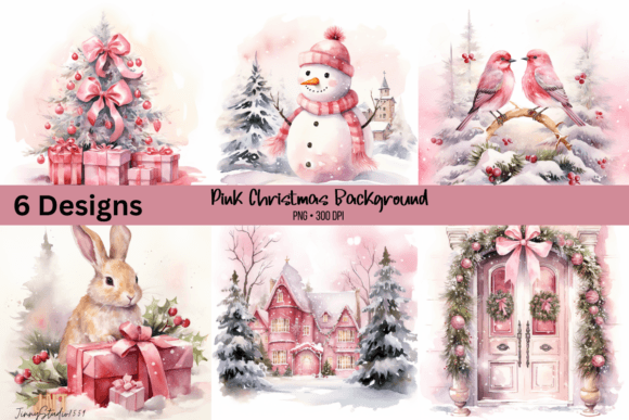 Pink Christmas Background