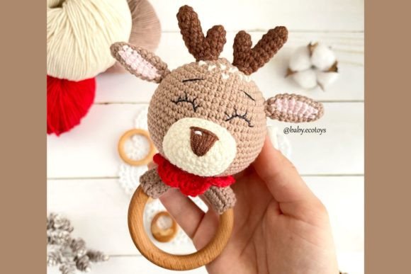 Baby Rattle Reindeer Crochet Pattern