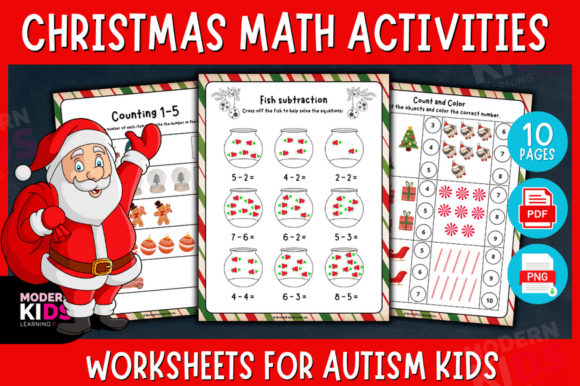 Christmas Math Activities for Autism Kid