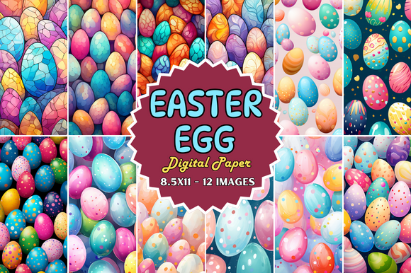 Easter Egg Digital Paper Graphic by Craft Studios · Creative Fabrica