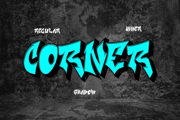 Inferno Corner Font PNG with transparent background - Preview 2
