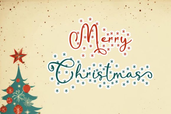 Lightning Christmas Font font preview - 1