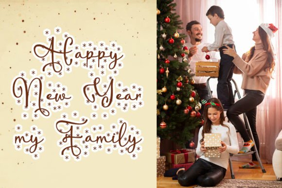 Lightning Christmas Font font preview - 2