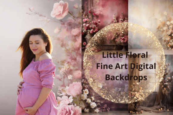 Preview of Little Floral Fine Art Digital Backdrops digital backdrop