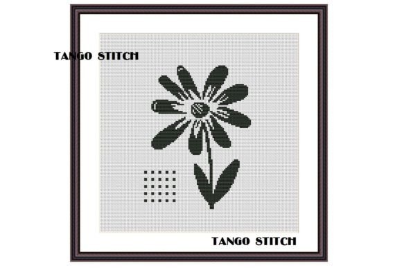 Abstract Black Flower Scandinavian Style